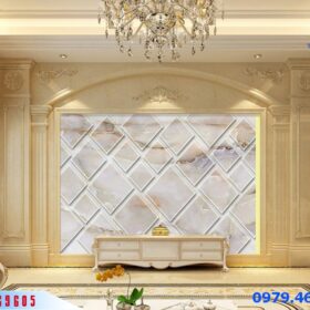 Mẫu tranh PVC tráng gương cổ điển cho không gian truyền thống