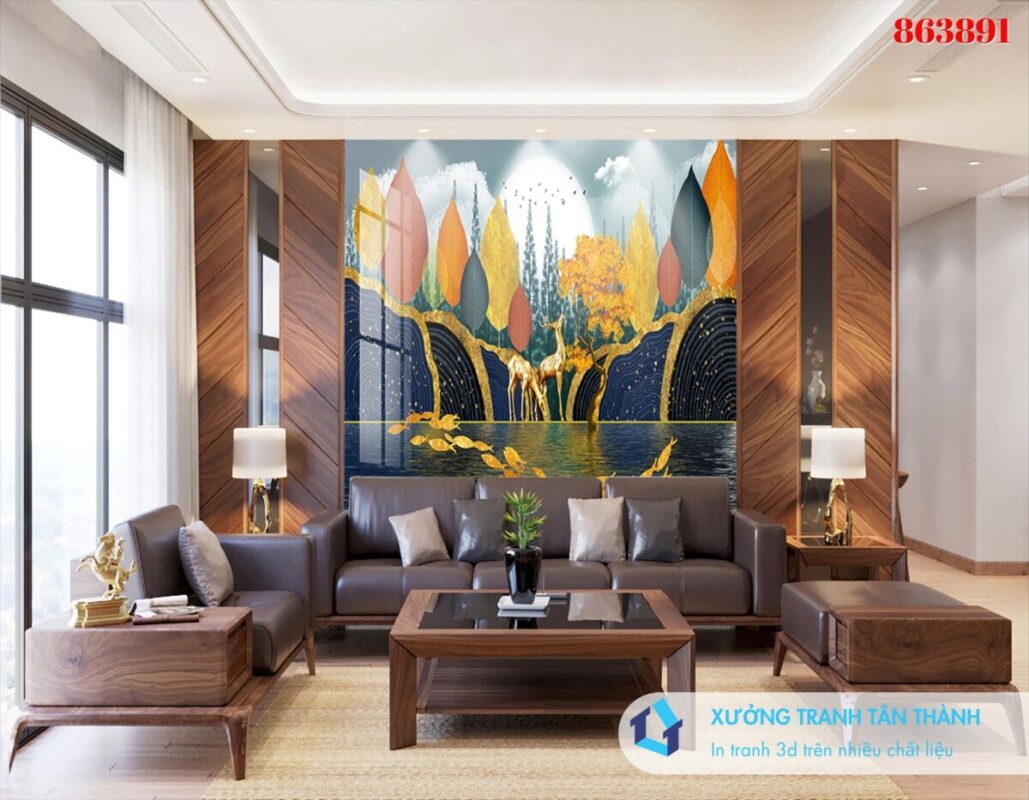 Tranh Tráng Gương Phòng Khách Lạ Mắt 531 Tranh Tráng Gương Phòng Khách Lạ Mắt 531