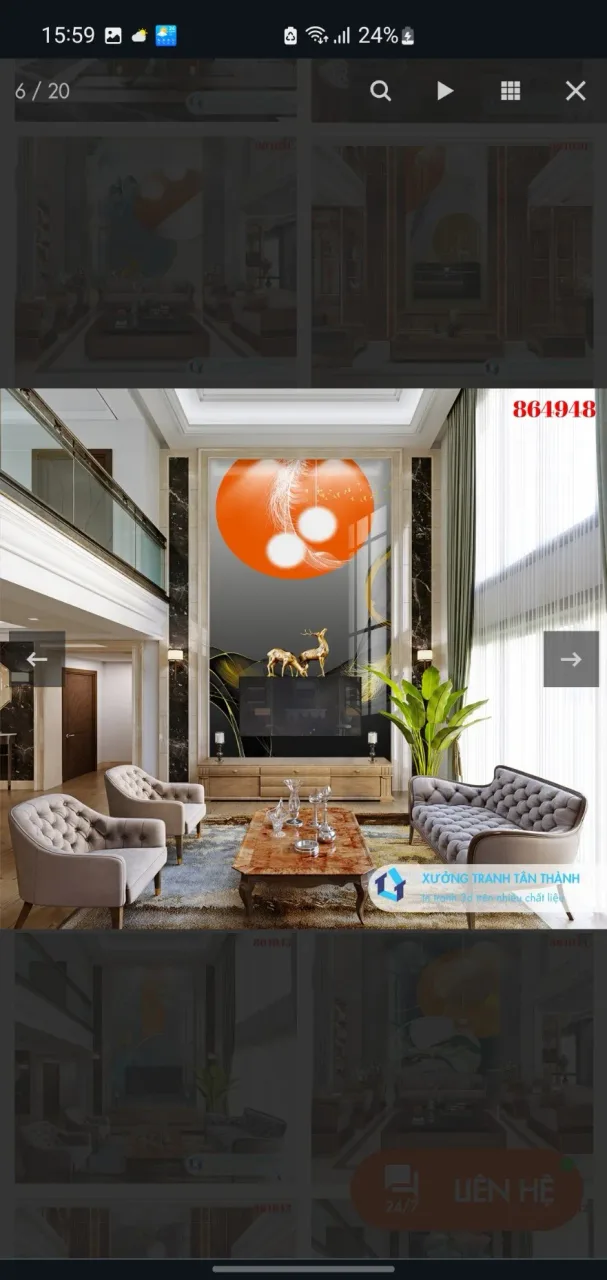 Công trình thi công tranh PVC vân đá tráng gương thực tế tại Đông Nam Bộ — Xưởng Tân Thành mẫu 21 Công trình thi công tranh PVC vân đá tráng gương thực tế tại Đông Nam Bộ — Xưởng Tân Thành mẫu 21
