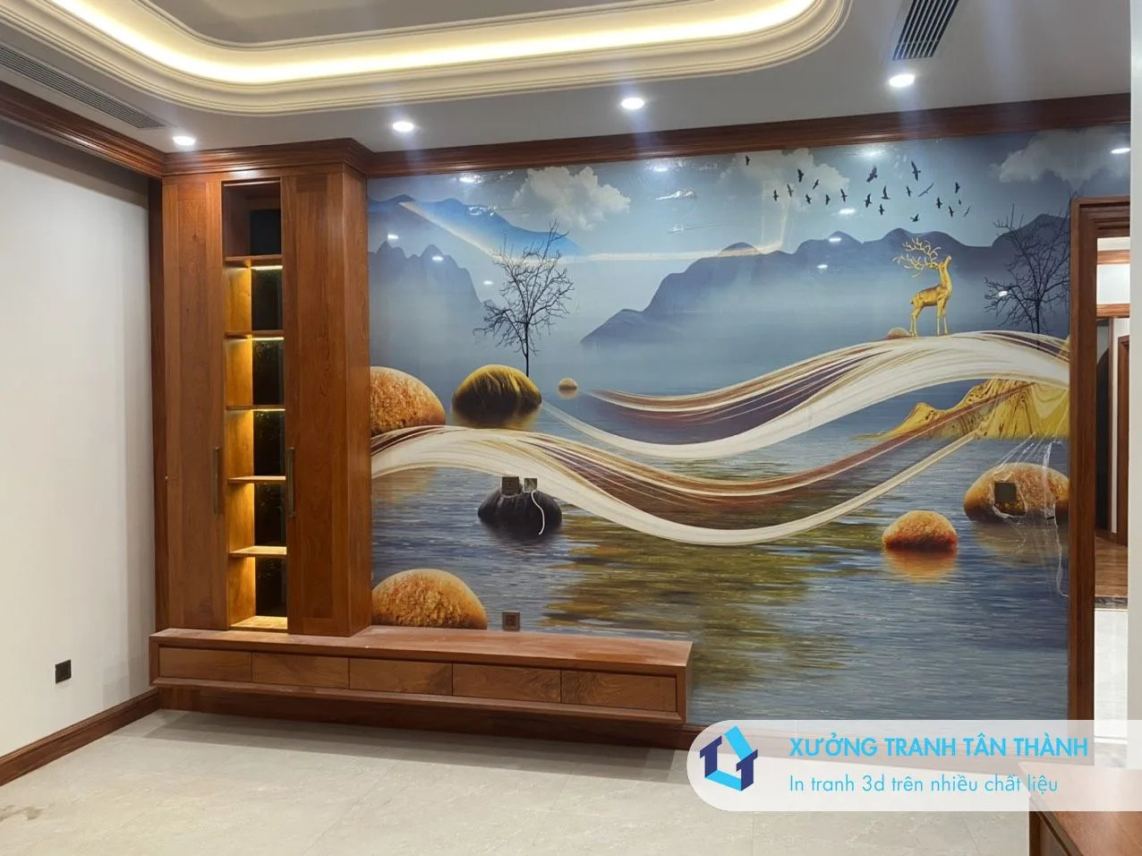 Công trình thi công tranh PVC vân đá tráng gương thực tế tại miền Tây ĐBSCL — Xưởng Tân Thành mẫu 08 Công trình thi công tranh PVC vân đá tráng gương thực tế tại miền Tây ĐBSCL — Xưởng Tân Thành mẫu 08
