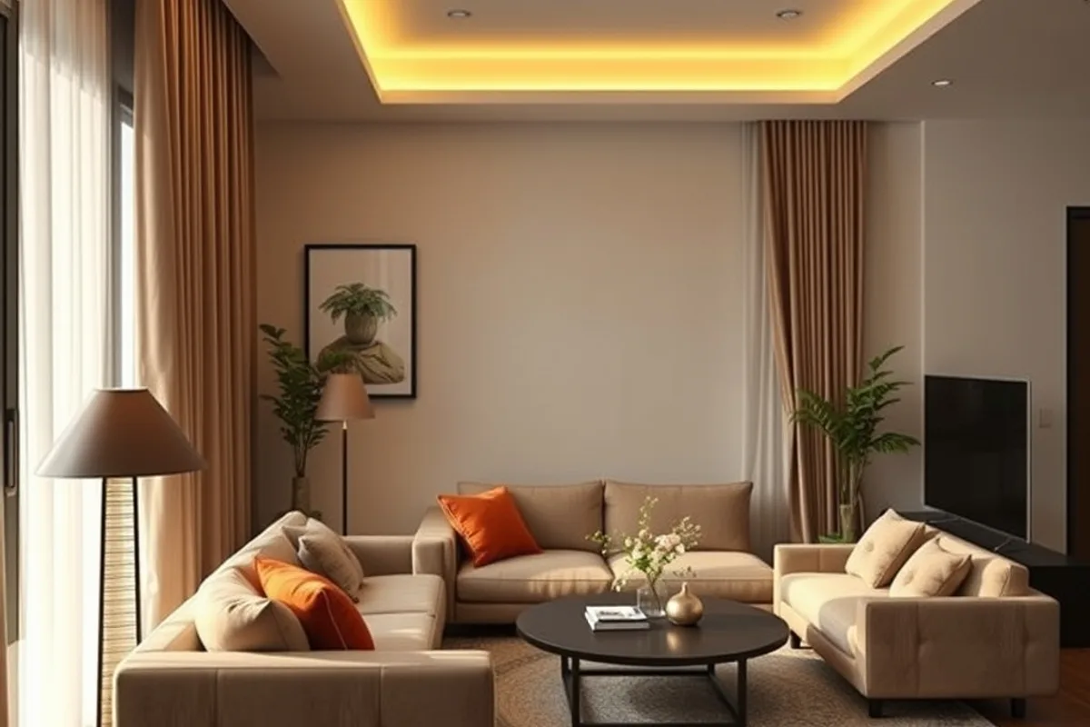 Nâng cấp ánh sáng làm mới không gian phòng khách