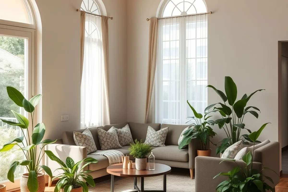 Thêm cây xanh làm mới và tạo sức sống cho không gian