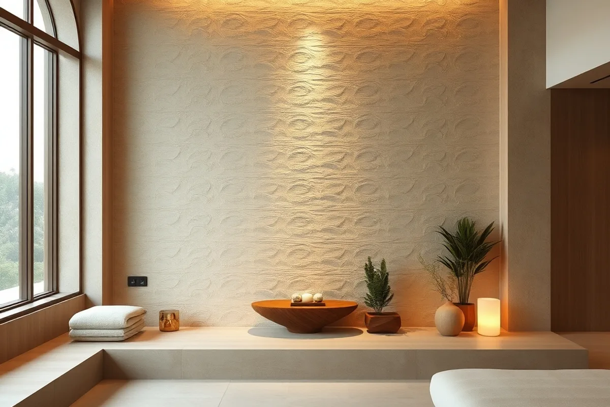 Không gian spa thư giãn Không gian spa thư giãn với mảng tường êm dịu