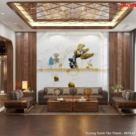 Tranh Tráng Gương Hiện Đại mẫu Ấn Tượng TGHD-014 - Xưởng Tranh Tân Thành