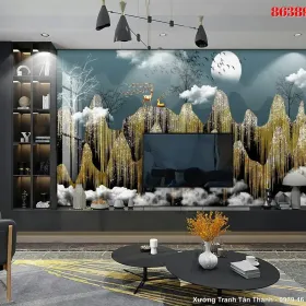 Tranh Tráng Gương Hiện Đại mẫu Ấn Tượng TGHD-038 - Xưởng Tranh Tân Thành