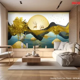 Tranh Tráng Gương Hiện Đại mẫu Hiện Đại TGHD-049 - Xưởng Tranh Tân Thành
