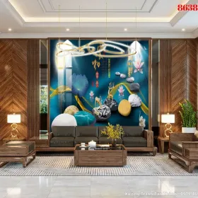 Tranh Tráng Gương Hiện Đại mẫu Nổi Bật TGHD-055 - Xưởng Tranh Tân Thành