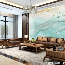 Tranh Tráng Gương Hiện Đại mẫu Sang Trọng TGHD-146 - Xưởng Tranh Tân Thành