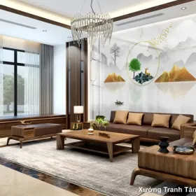 Tranh Tráng Gương Hiện Đại mẫu Nổi Bật TGHD-175 - Xưởng Tranh Tân Thành