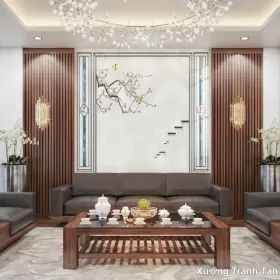 Tranh Vân Đá Phòng Khách mẫu Hiện Đại VDPK-093 - Xưởng Tranh Tân Thành