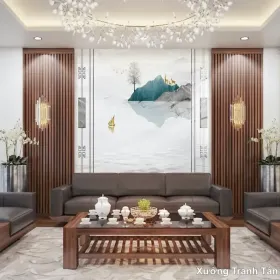 Tranh Vân Đá Phòng Khách mẫu Hiện Đại VDPK-189 - Xưởng Tranh Tân Thành
