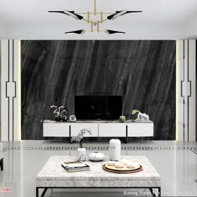 Tranh Vân Đá Phong Thủy Màu Đen mẫu Cá Tính PTD-060 - Xưởng Tranh Tân Thành