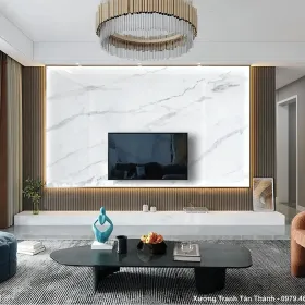 Tranh Vân Đá Phong Thủy Trắng Vân Mây mẫu Dễ Phối PTT-048 - Xưởng Tranh Tân Thành