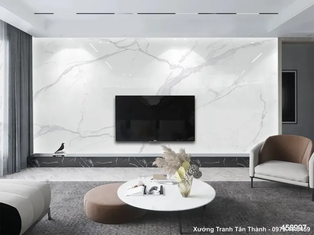 Tranh Vân Đá Phong Thủy Trắng Vân Mây mẫu Dễ Phối PTT-088 - Xưởng Tranh Tân Thành Tranh Vân Đá Phong Thủy Trắng Vân Mây mẫu Dễ Phối PTT-088 - Xưởng Tranh Tân Thành