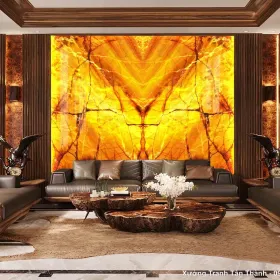 Tranh Vân Đá Xuyên Sáng Sau Sofa mẫu Ánh Sáng LED XSS-022 - Xưởng Tranh Tân Thành