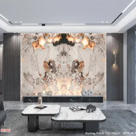 Tranh Vân Đá Xuyên Sáng Sau Sofa mẫu Lung Linh XSS-036 - Xưởng Tranh Tân Thành